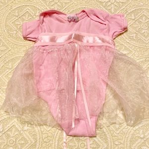 Princess Linens pink onesie with tutu 0-6 months